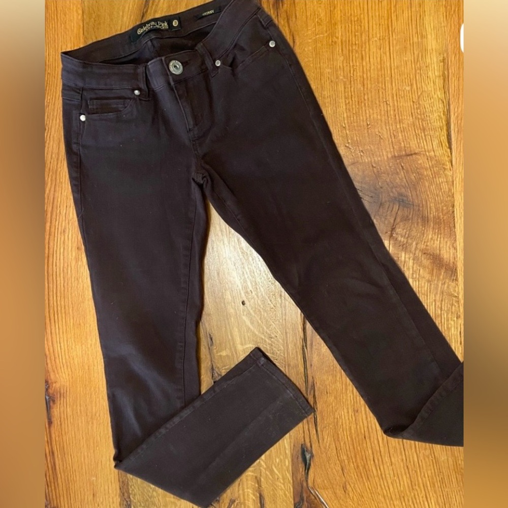 Celebrity Pink Brown Stretch Cotton Skinny Jeans, Perfect Wardrobe Basic, Sz 3